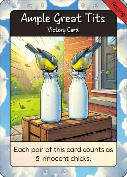 Ample Great Tits card