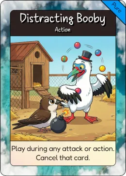Distracting Booby card