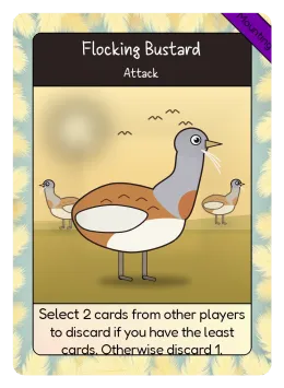 Flocking Bustard card