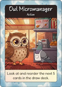 Owl Micromanager card, alternative art