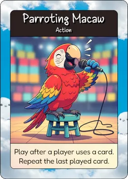 Parroting Macaw card