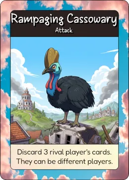 Rampaging Cassowary card