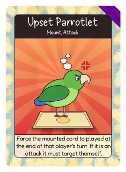 Upset Parrotlet card