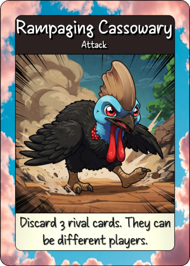Rampaging Cassowary front 1
